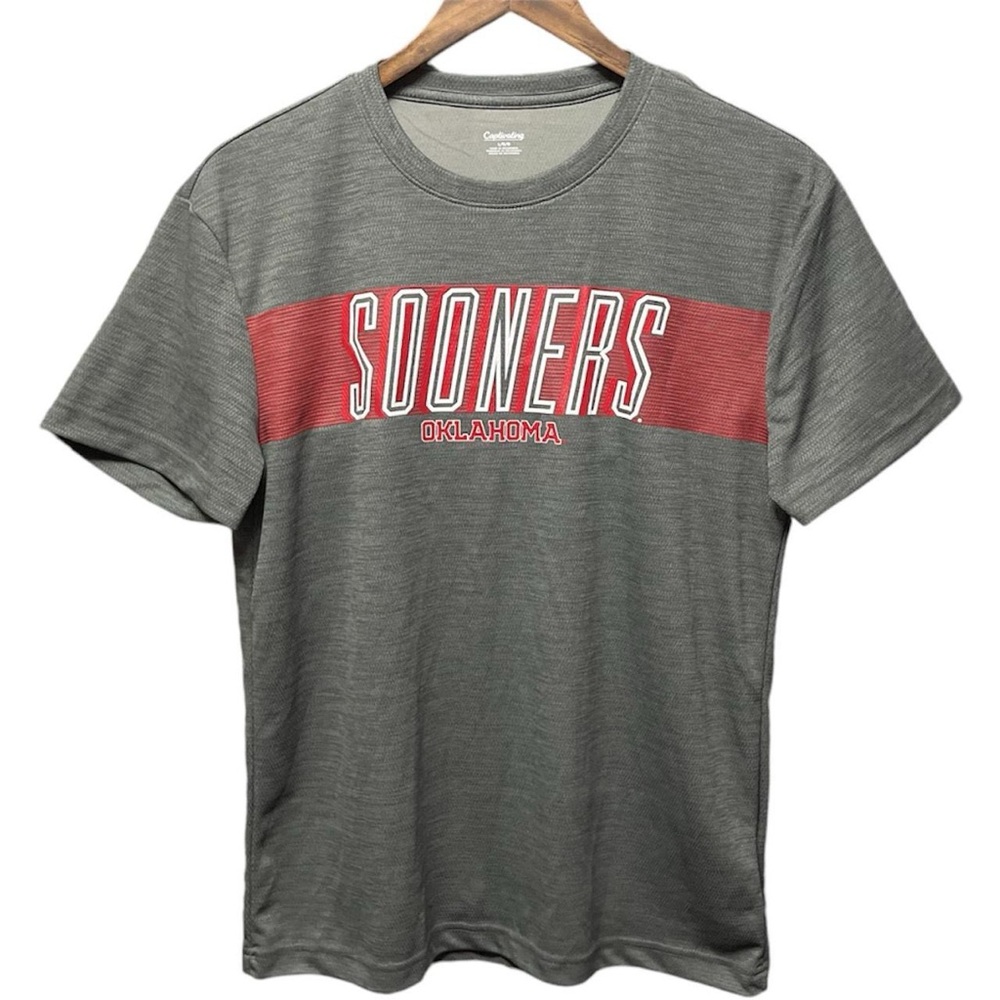 university of Oklahoma sooners short sleeve crewneck casual college sports shirt
